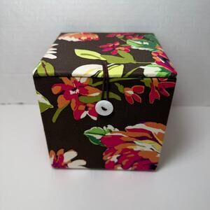 Vera Bradley English Rose Print Hand Painted Glass Ornament Christmas 2012